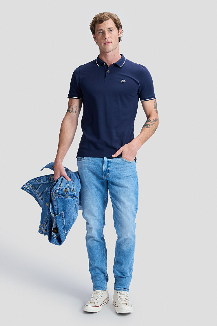 Поло LEE Pique Polo Regular Fit (112113693-L61ARL35) Темно-синій