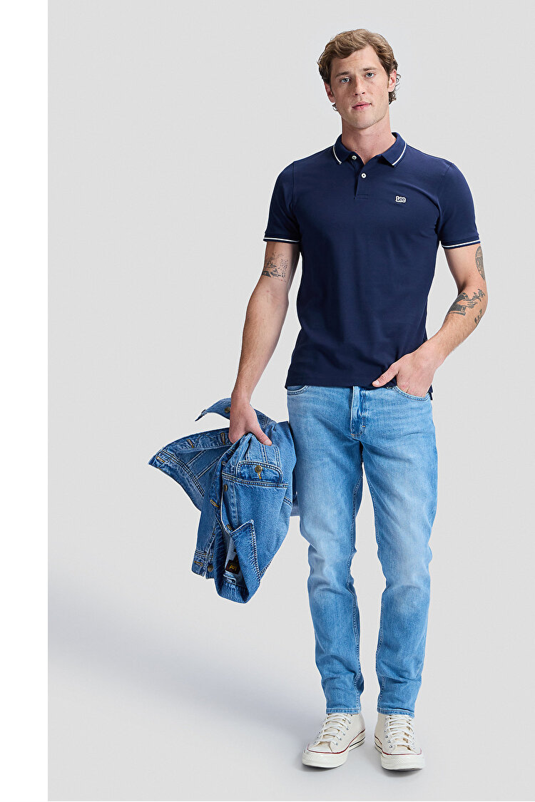 Поло LEE Pique Polo Regular Fit (112113693-L61ARL35) Темно-синій