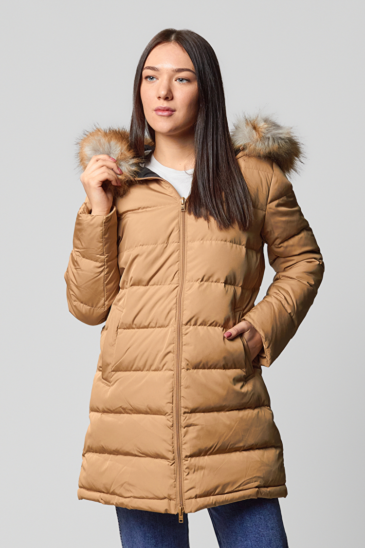 Куртка довга Wrangler Long Puffer Regular Fit (W4126VJWM) Бежевий