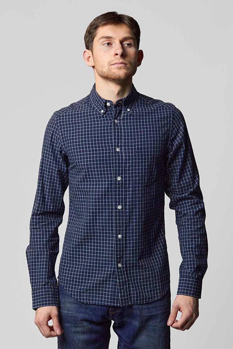 Рубашка Wrangler 1 Pocket Button Down Shirt Slim Fit (W5883M335) Синий