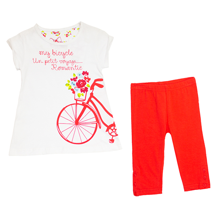 Комплект: Туніка з легінсами Losan Kids girls (316-8025AD/001) Білий