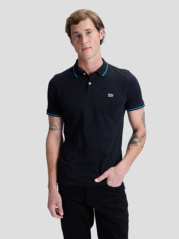 Поло LEE Pique Polo Regular Fit (112113687-L61ARL01) Чорний