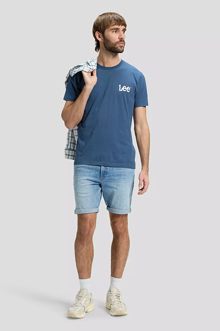 Шорти LEE RIDER SHORT Slim Fit (112376382) Блакитний