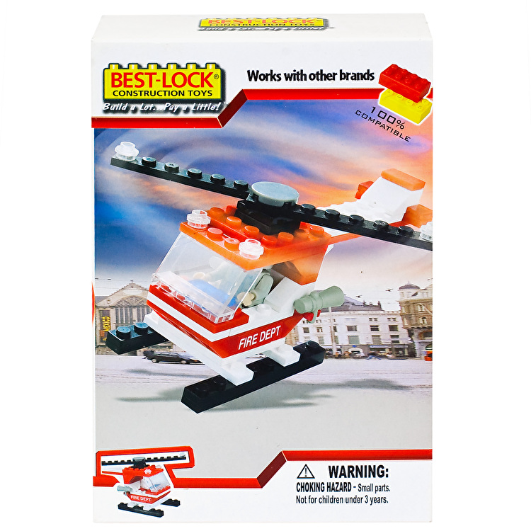 Конструктор Пожарный вертолет 80 деталей BEST-LOCK (90081)