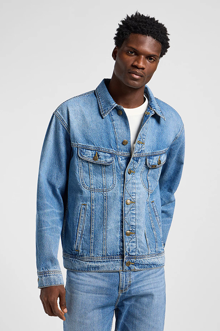 Куртка джинсовая LEE RELAXED RIDER JACKET Relaxed Fit (112364153) Голубой