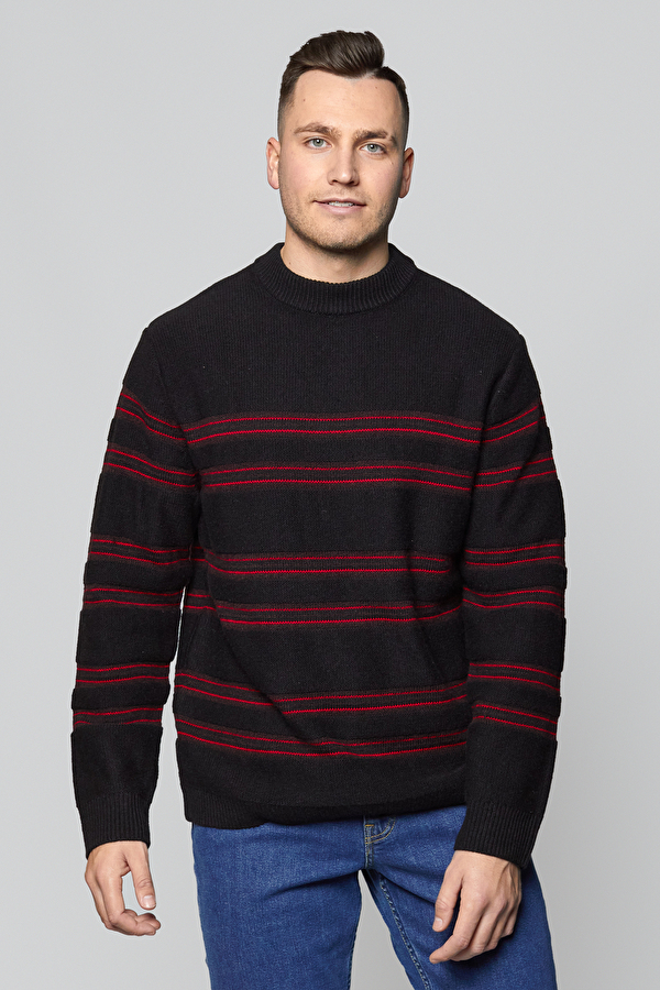 Джемпер Lee Striped Crew Knit Regular Fit (L83HLHEM) Черный