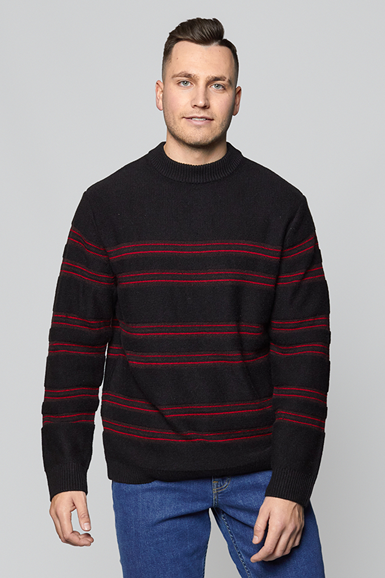 Джемпер LEE Striped Crew Knit Regular Fit (L83HLHEM) Чорний
