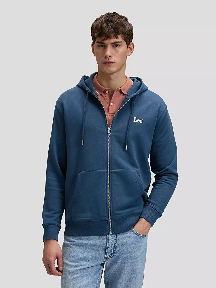 Худі на блискавці LEE ESS LEE FULL ZIP HOODIE Regular Fit (112376392) Блакитний