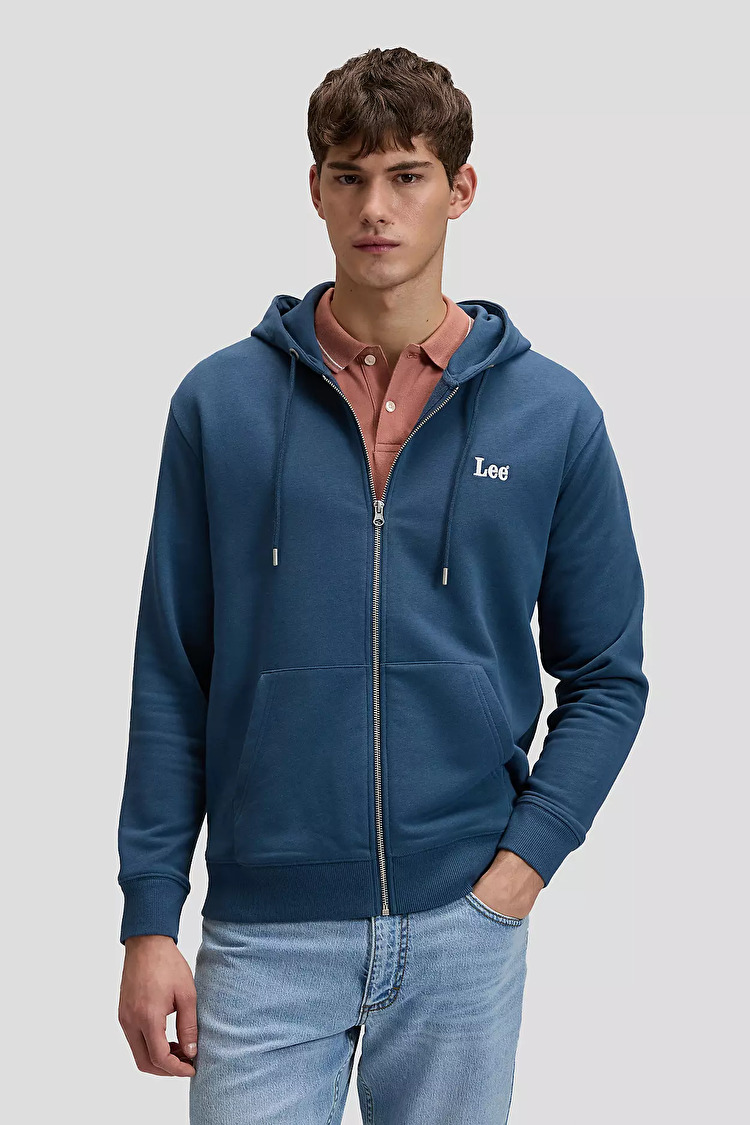 Худі на блискавці LEE ESS LEE FULL ZIP HOODIE Regular Fit (112376392) Блакитний