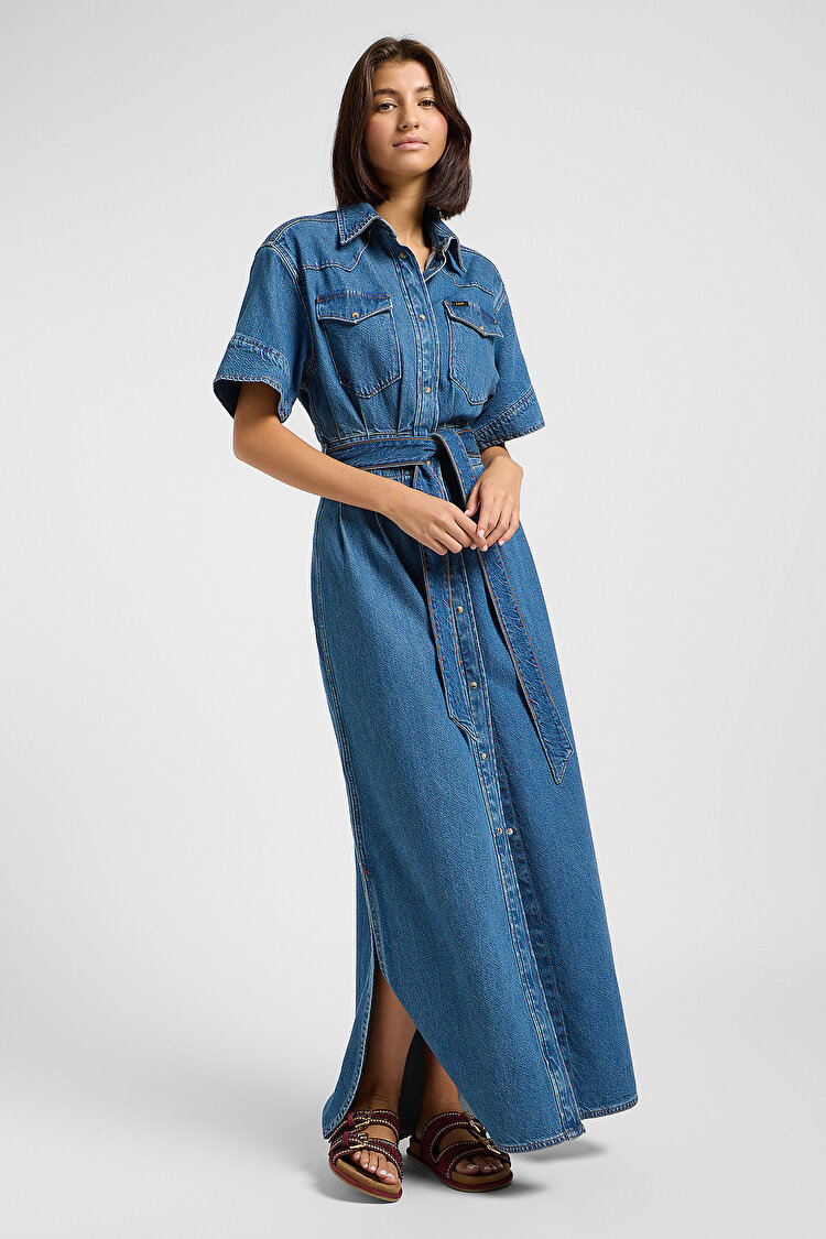 Платье LEE Maxi Western Berry Bowl (112363646) Синий