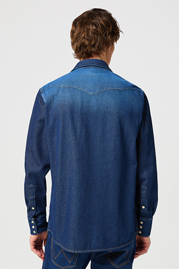 Рубашка джинсовая Wrangler 27MW Regular Fit (112341088) Синий