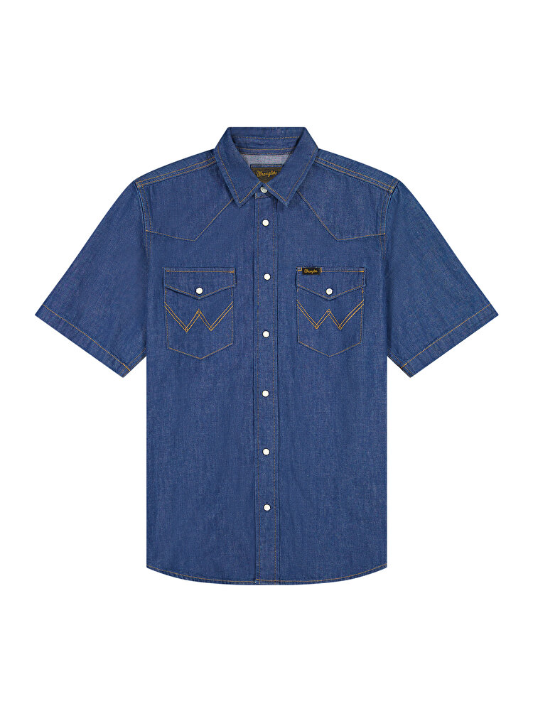 Сорочка Wrangler SS WESTERN SHIRT Regular Fit (112378127) Синій