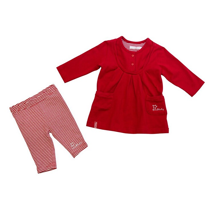 Костюм: Платье с леггинсами Losan Mc baby girls (028-8019AD/51) Красный