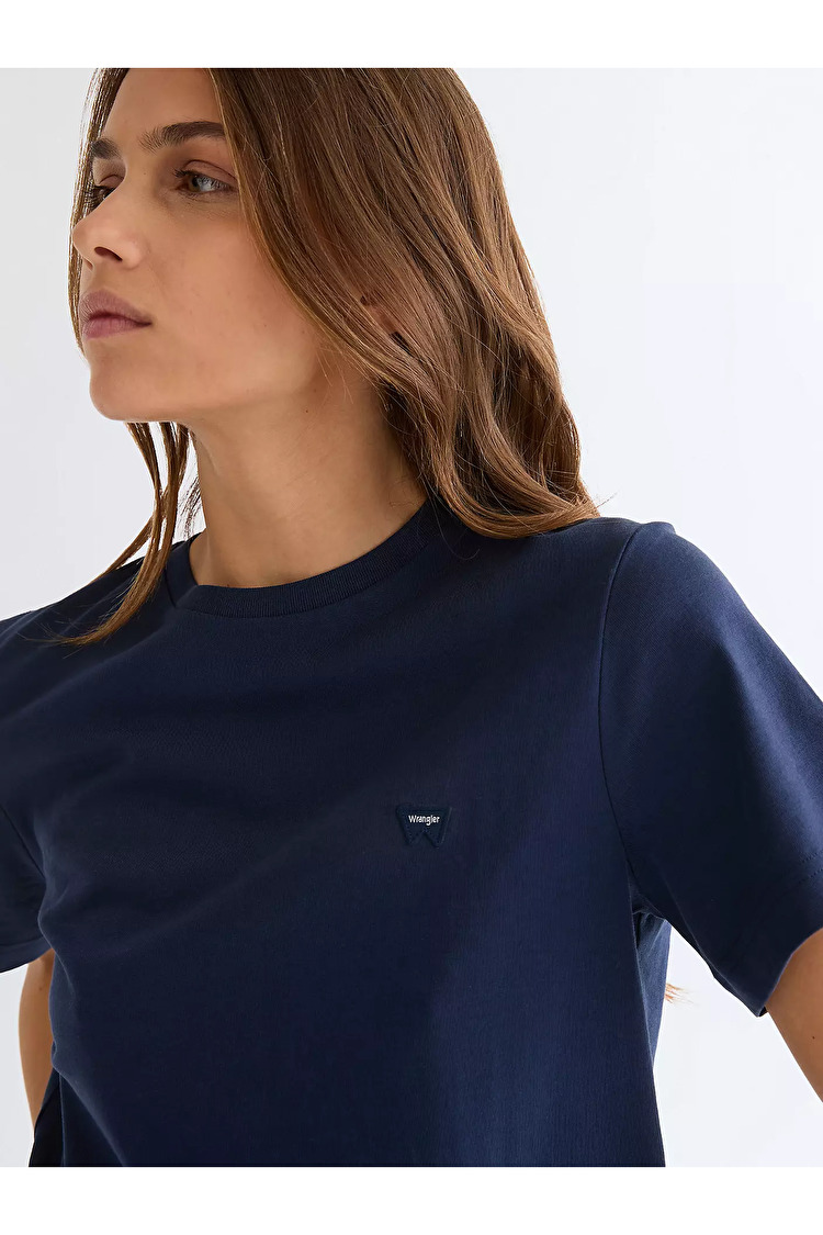 Футболка Wrangler Sign Off Tee Slim Fit (112356454) Синій
