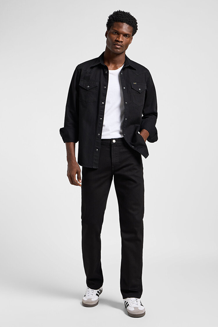 Сорочка джинсова LEE Regular Western Shirt Regular Fit (112363913) Чорний
