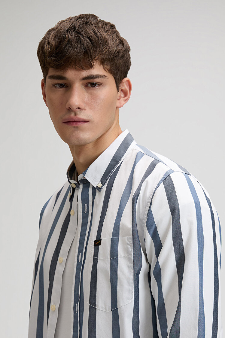 Сорочка LEE Lee Button Down Regular Fit (112376576) Блакитний