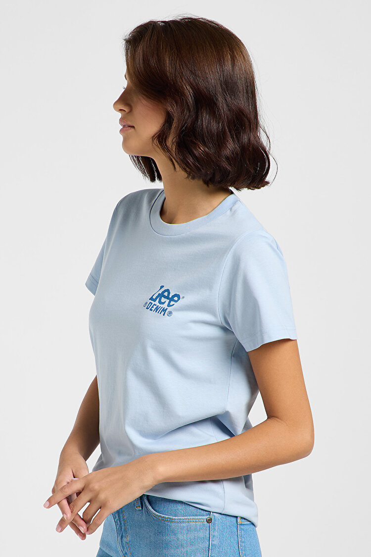 Футболка LEE Tee SHY blue (112363417) Голубой