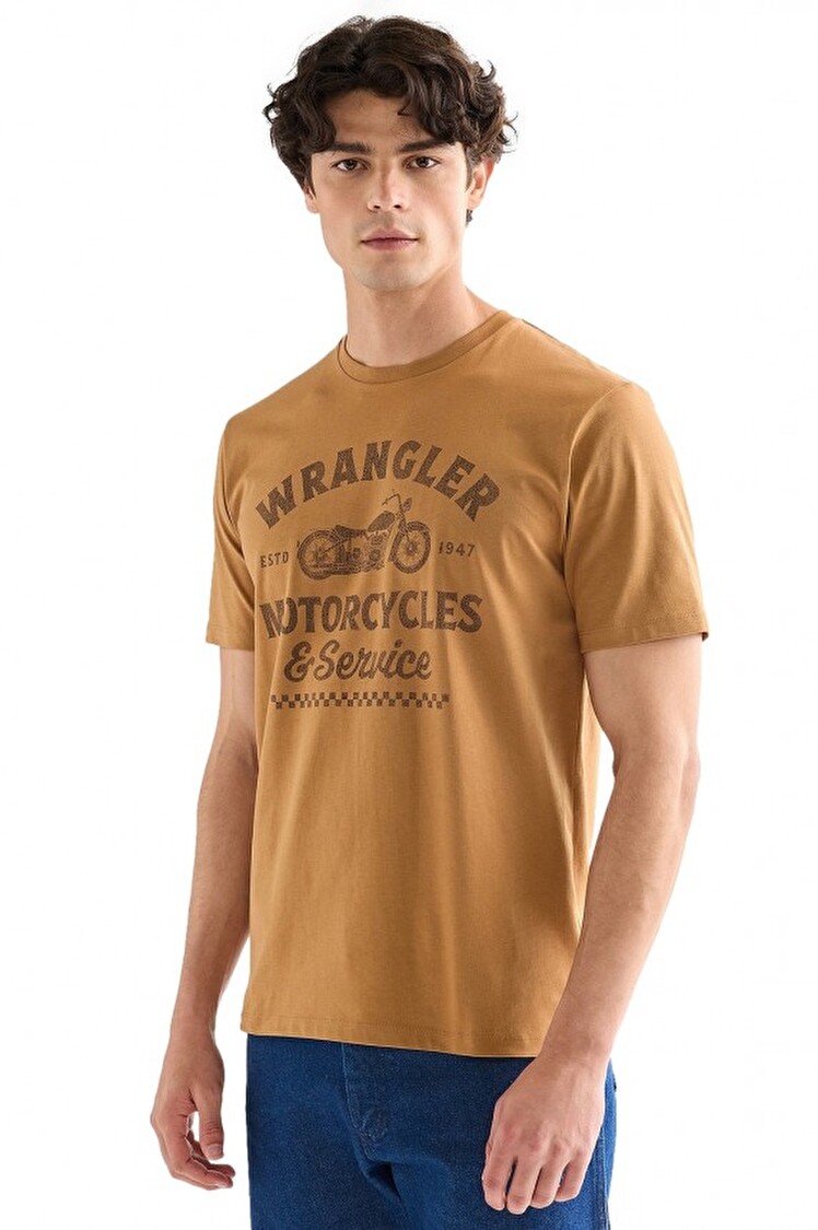 Футболка Wrangler Americana Tee Regular Fit (112377952) Бежевый