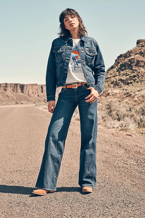 Джинси Wrangler WORLD WIDE WIDE LEG FIT (112372996) Темно-синій