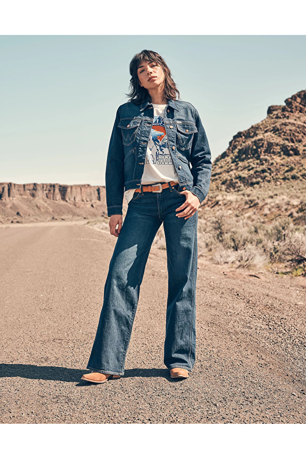 Джинси Wrangler WORLD WIDE WIDE LEG FIT (112372996) Темно-синій