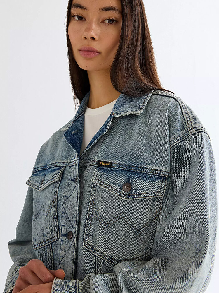 Куртка Wrangler COWGIRL JACKET Relaxed Fit (112378131) Голубой