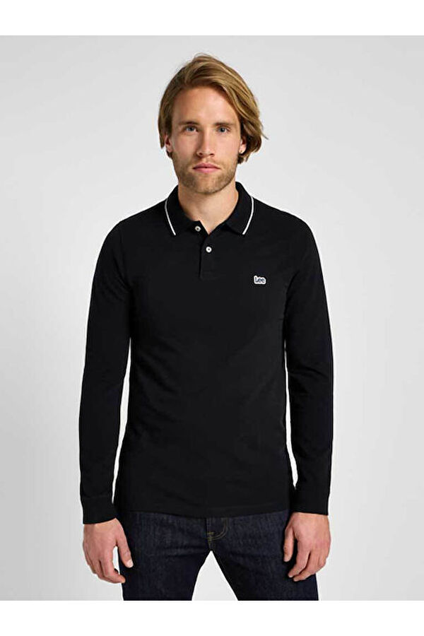 Поло LEE LS Pique Polo Regular Fit (112322786-L61VRL02) Черный