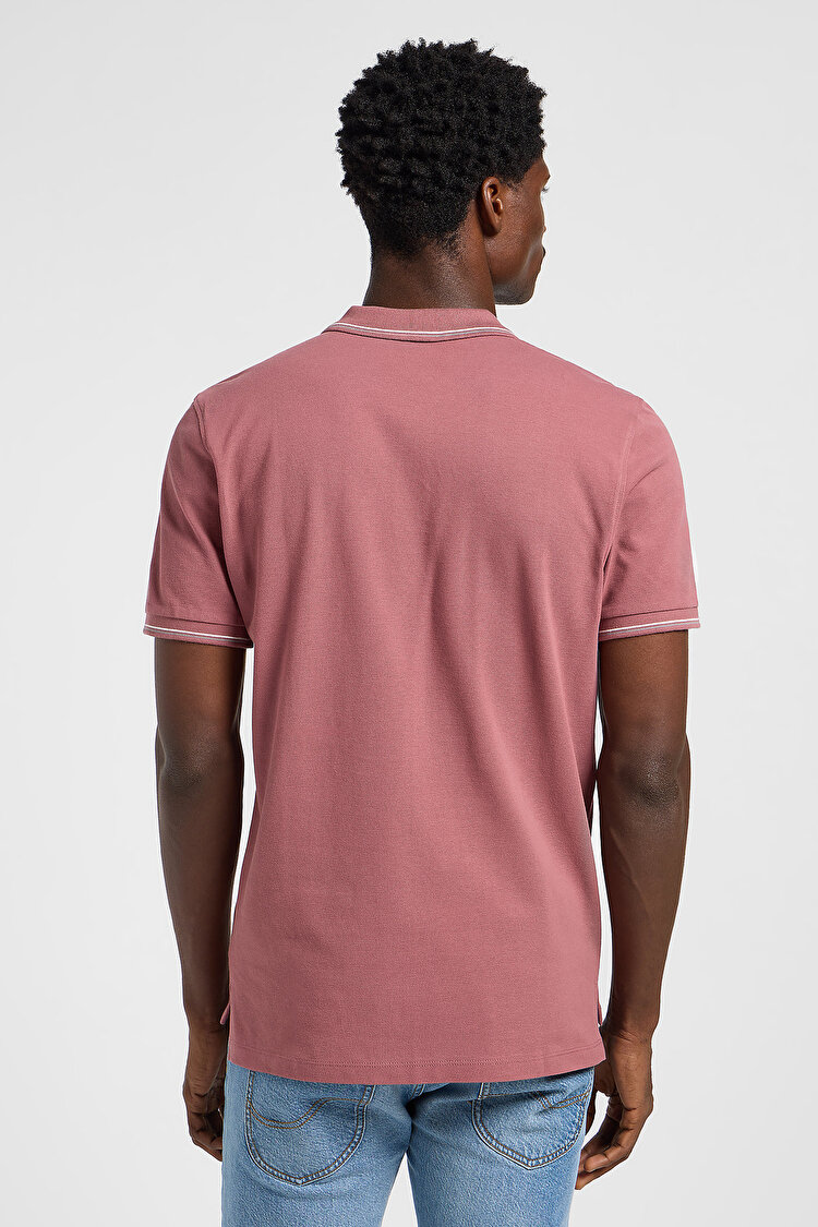 Поло LEE Pique Polo Henna (112363661) Темно-рожевий