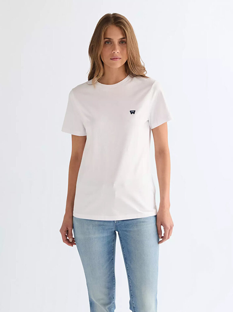 Футболка Wrangler Sign Off Tee Slim Fit (112373024) Белый