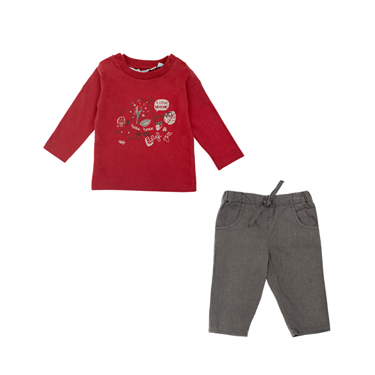 Костюм : Джемпер, брюки Losan Losan New Born (22V-8019AC/283) Темно-красный