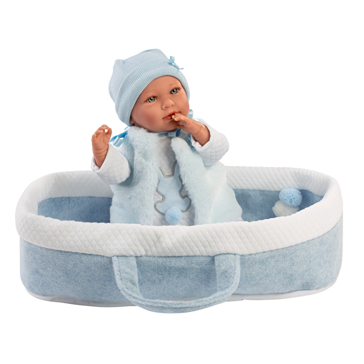 Пупс Mimo Lloron Capazo Celeste 42 см LLORENS (74011)