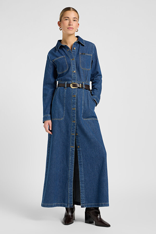 Платье LEE MAXI DENIM UTILITY DRESS Regular Fit (112370993) Синий