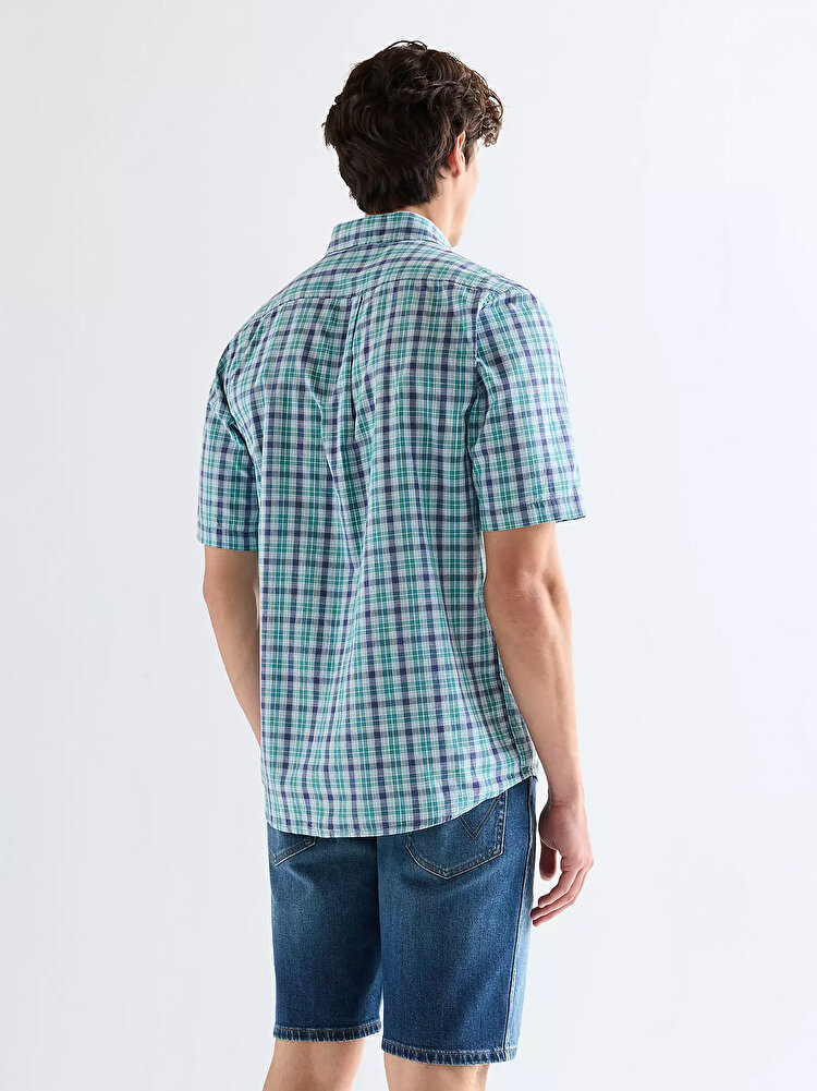 Сорочка Wrangler SS 1 PKT SHIRT Regular Fit (112378053) Блакитний
