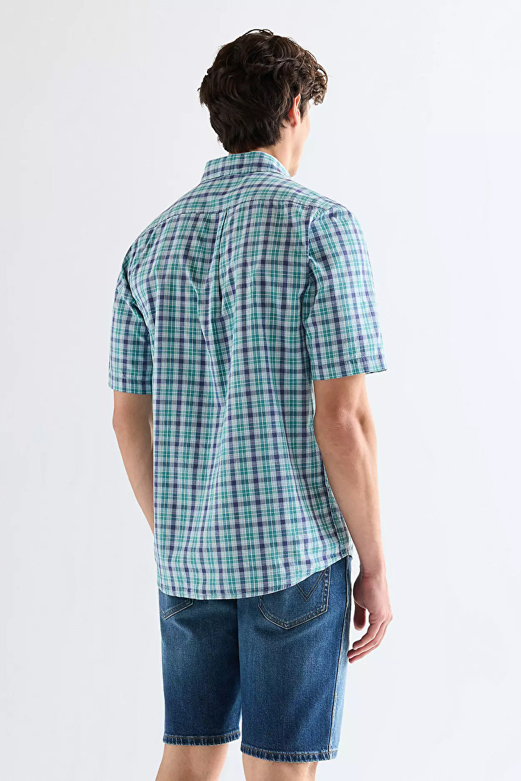 Рубашка Wrangler SS 1 PKT SHIRT Regular Fit (112378053) Голубой