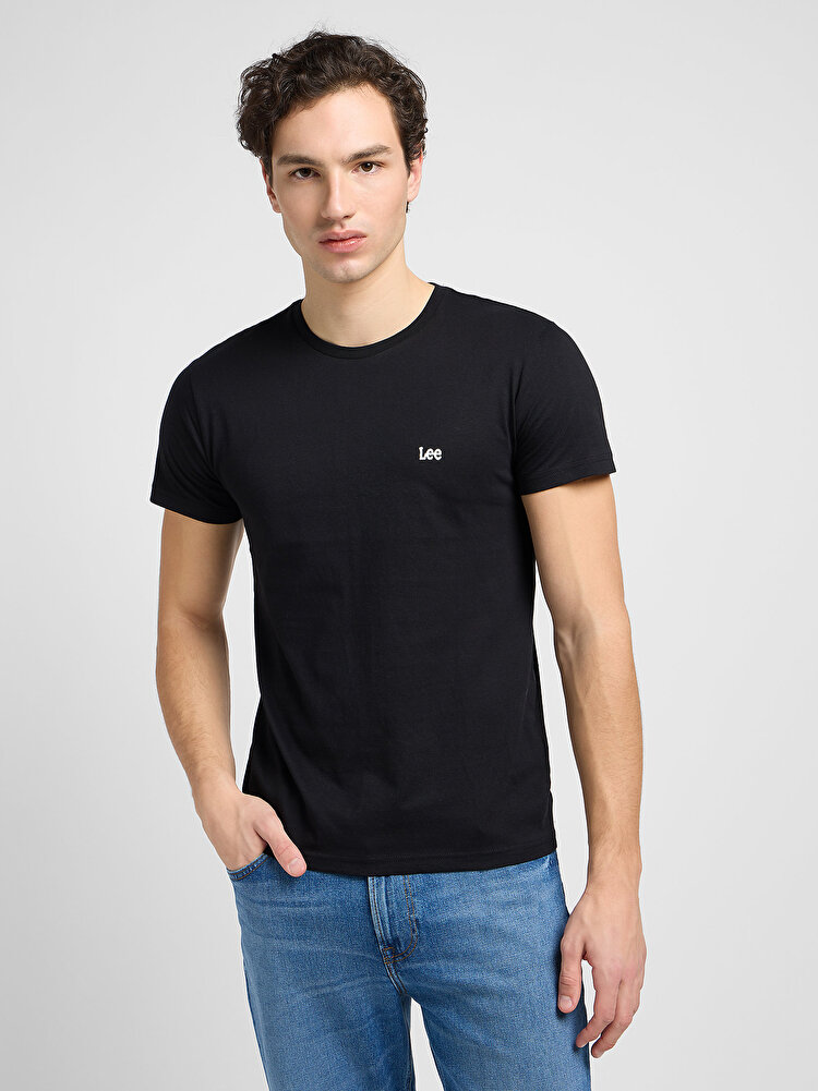 Набір футболок твін-пак LEE Twin pack Crew Slim Fit (112142481-L64NCESE) Сірий + чорний