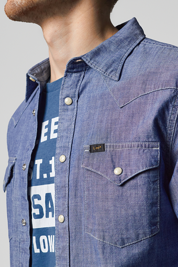 Сорочка LEE Western Shirt Slim Fit (L643KYEQ) Блакитний