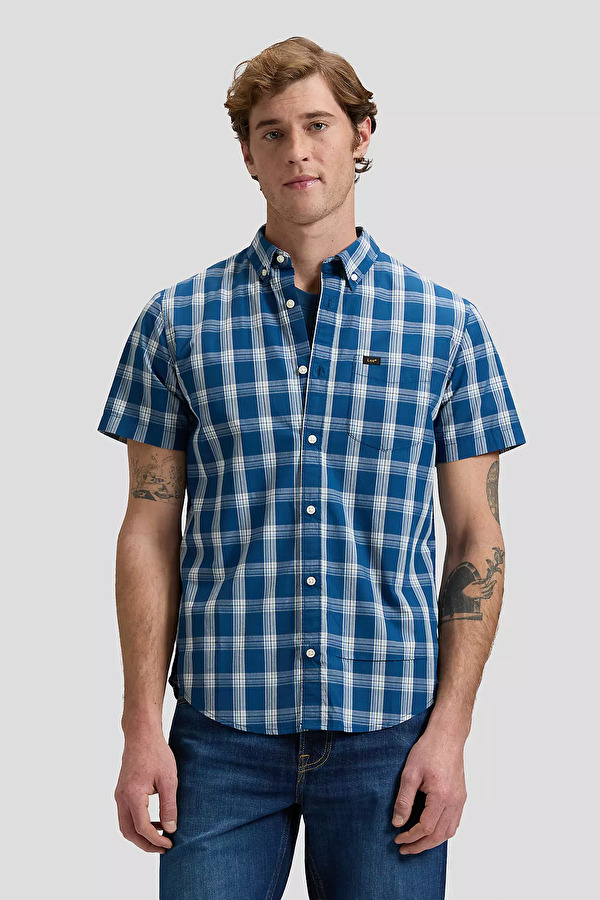 Рубашка LEE LEE BUTTON DOWN SS Regular Fit (112376549) Голубой