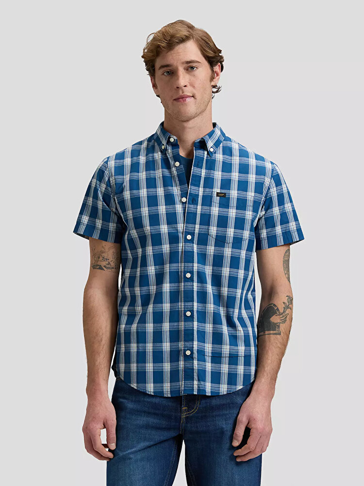 Сорочка LEE LEE BUTTON DOWN SS Regular Fit (112376549) Блакитний