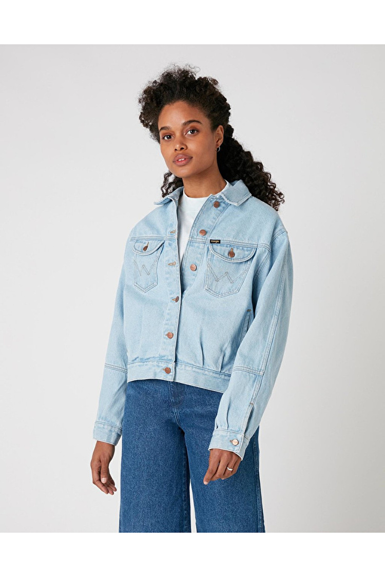 Куртка джинсовая Wrangler WESTERN UTILITY Relaxed Fit (W427MC25E) Голубой