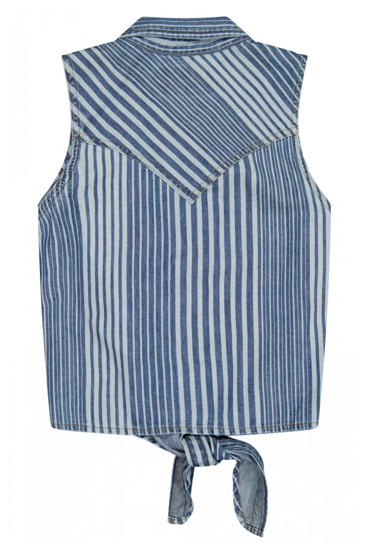 Рубашка без рукавов Wrangler SLEEVELESS TIE FRONT Slim Fit (112378155) Голубой
