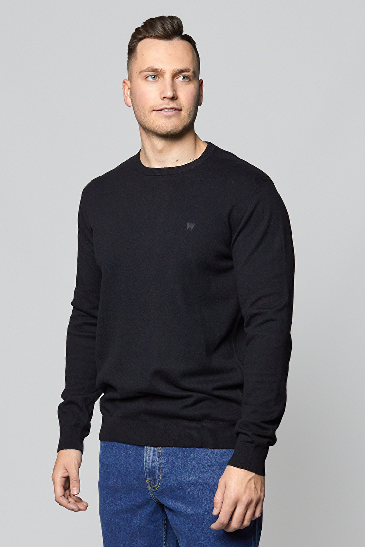 Джемпер Wrangler Crew Knit Regular Fit (W8A02P100) Чорний