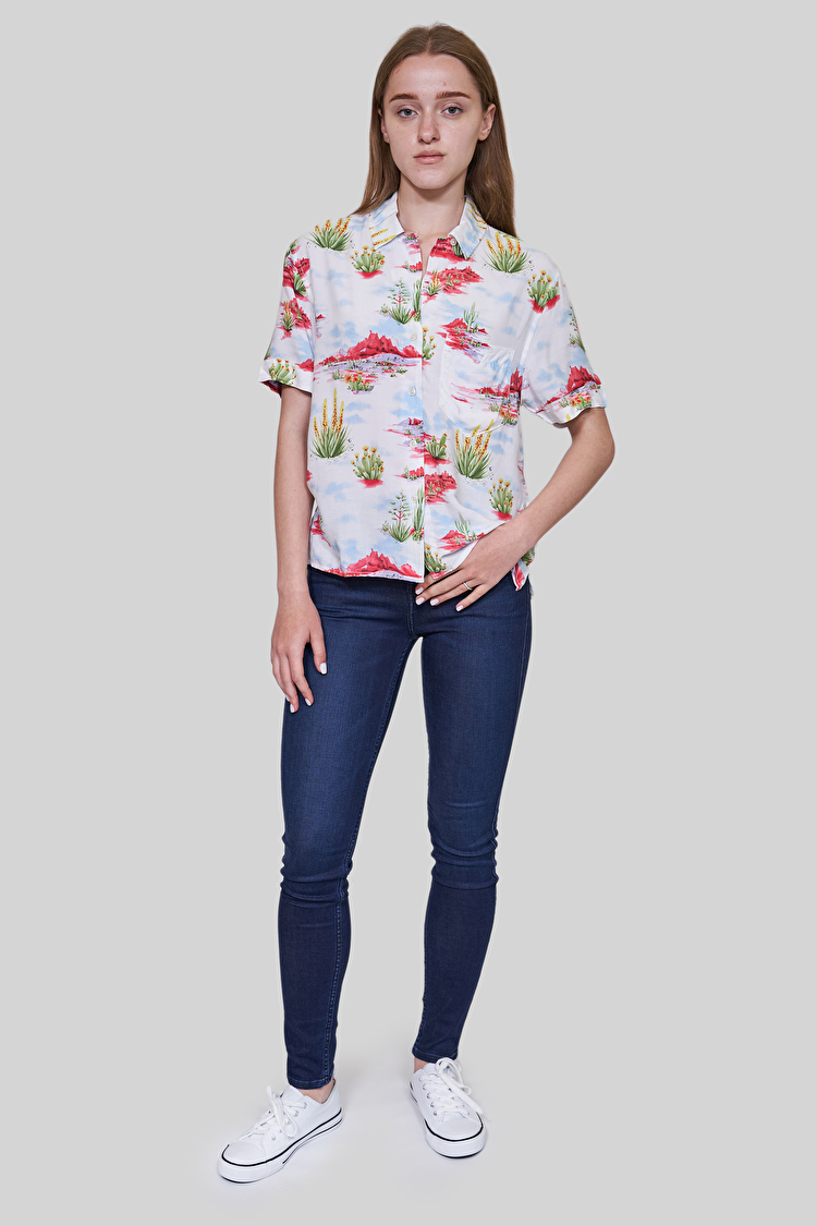 Рубашка Wrangler Cuban Shirt Slim Fit (W5247SE12) Белый