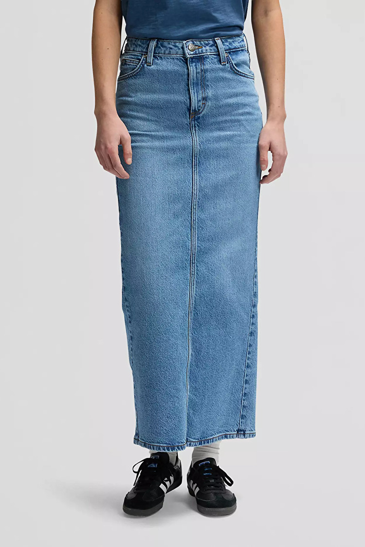 Спідниця LEE Back Slit Maxi skirt Regular Fit (112376721) Блакитний
