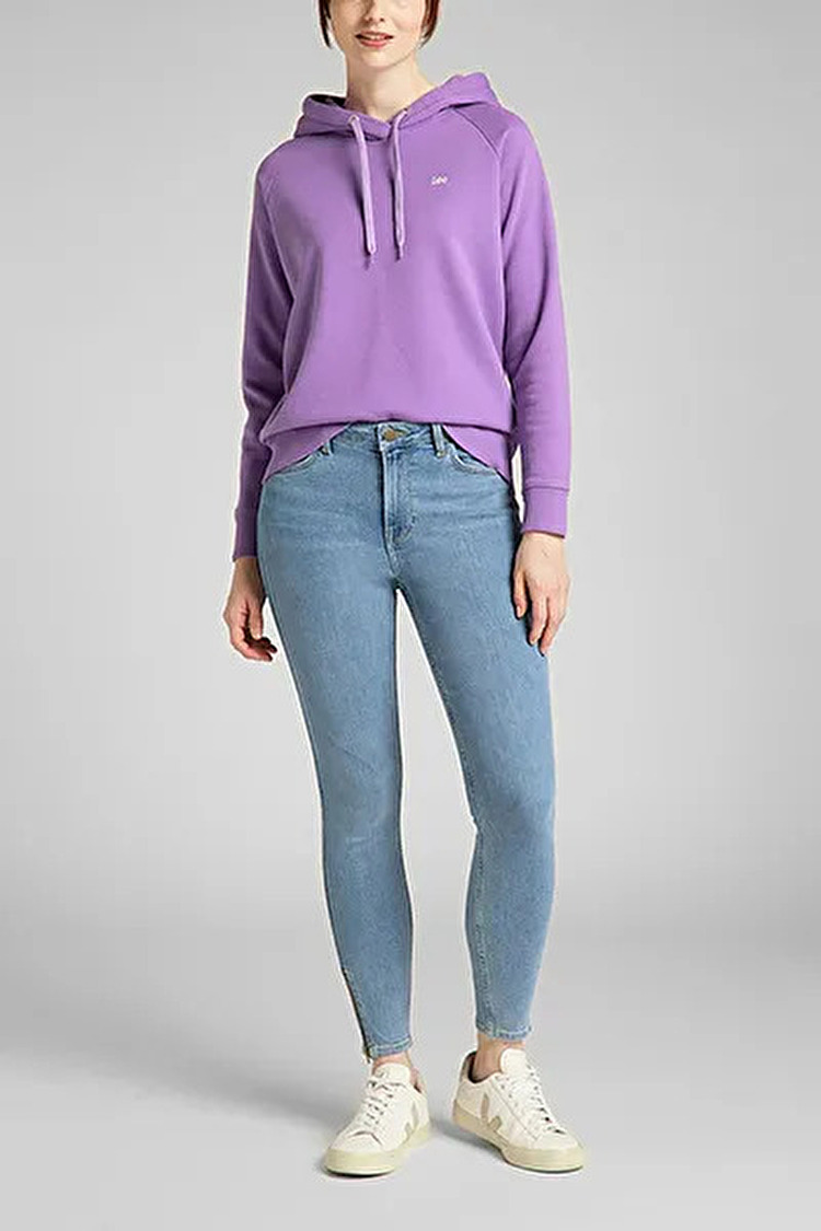 Худі LEE Essential Hoodie Relaxed Fit (L53WTXTI) Фіолетовий