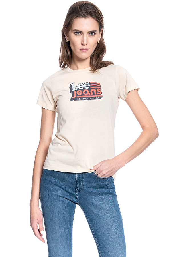 Футболка LEE Crewneck Tee Regular Fit (L41LYGOC) Бежевый