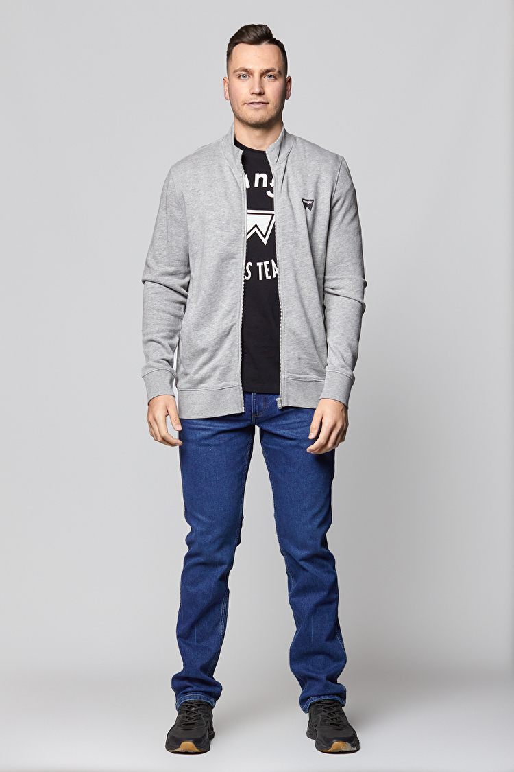 Кофта Wrangler Funnel Neck Zip Regular Fit (W6G5HAX37) Сірий