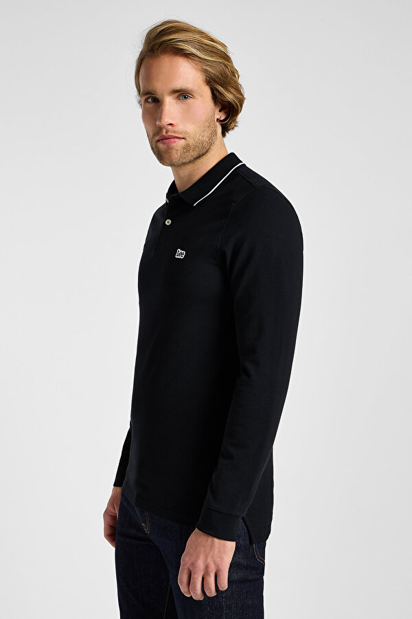 Поло LEE LS Pique Polo Regular Fit (112322786) Черный