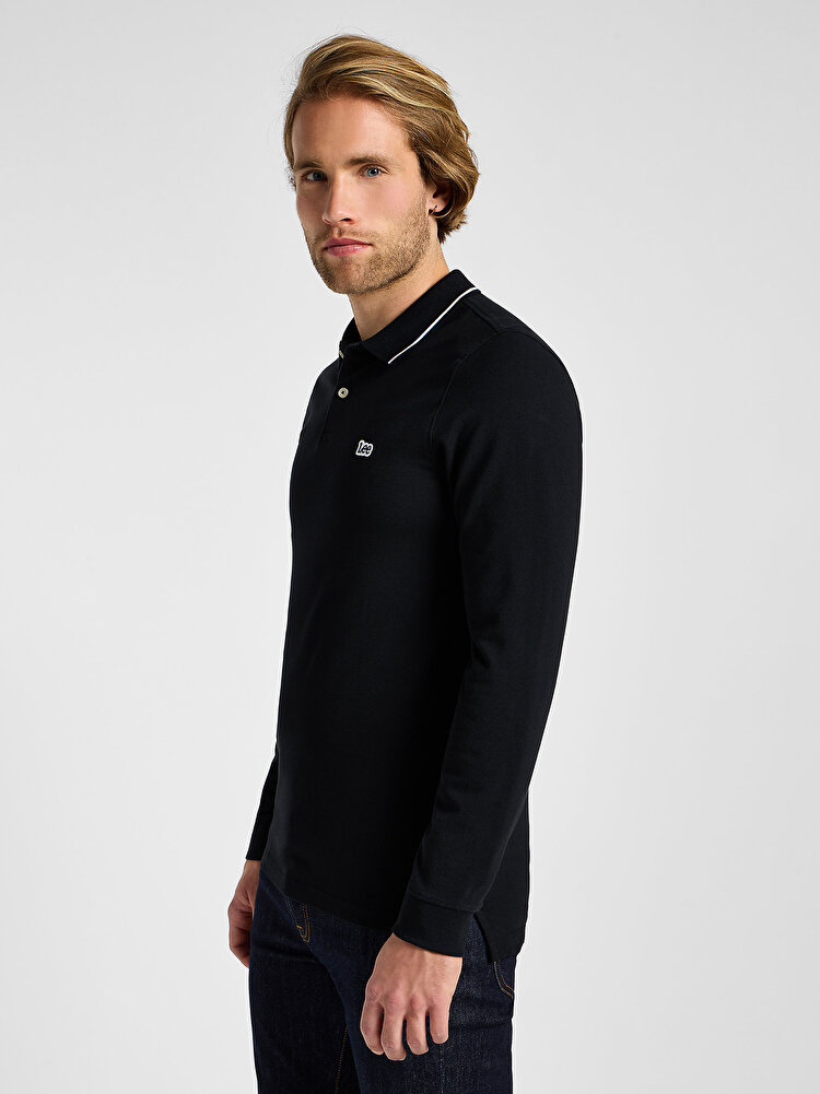 Поло LEE LS Pique Polo Regular Fit (112322786-L61VRL02) Чорний