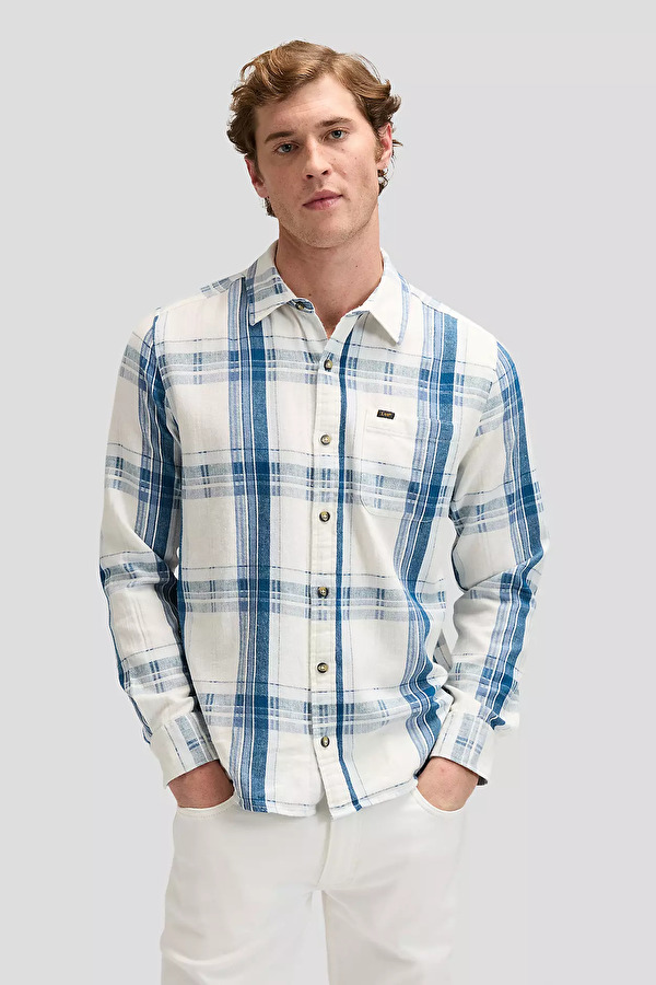 Рубашка LEE Leesure Shirt Regular Fit (112377249) Голубой