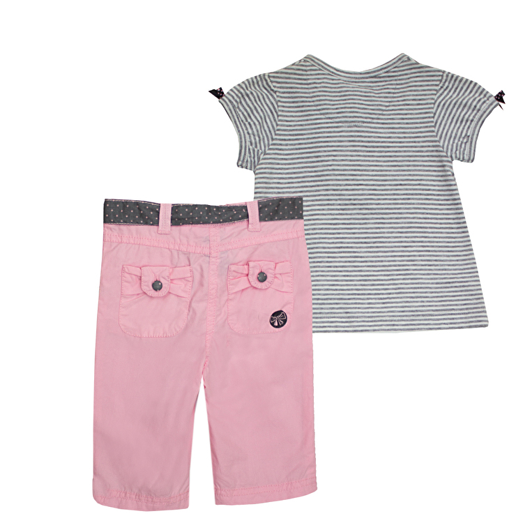 Комплект: футболка, брюки Losan Mc baby girls (018804004/001) Сірий, рожевий