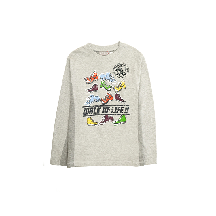 Футболка з довгим рукавом BOBOLI Kids (628017) Сірий